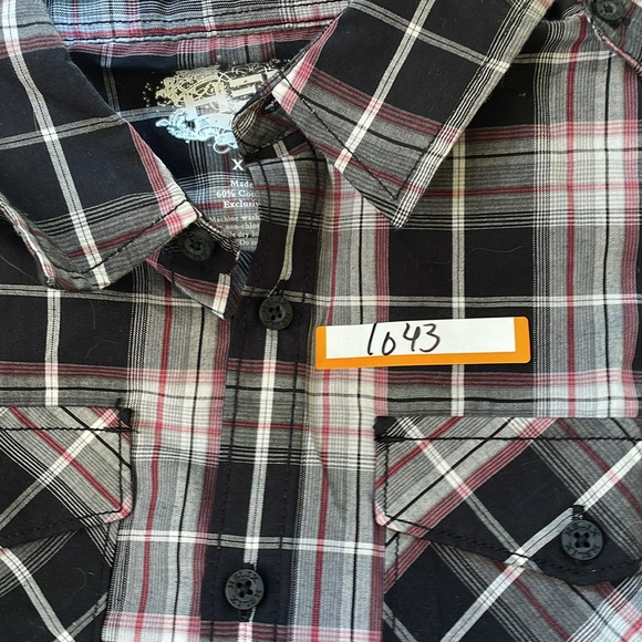 HELIX XL Boys Short Sleeve Button Down Graphic Back Pocket Front Shirt NWT - Picture 8 of 8